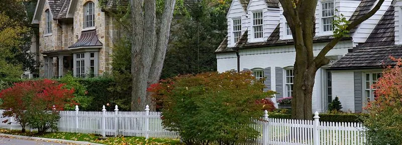 View of properties in Mt. Airy, Philadelphia